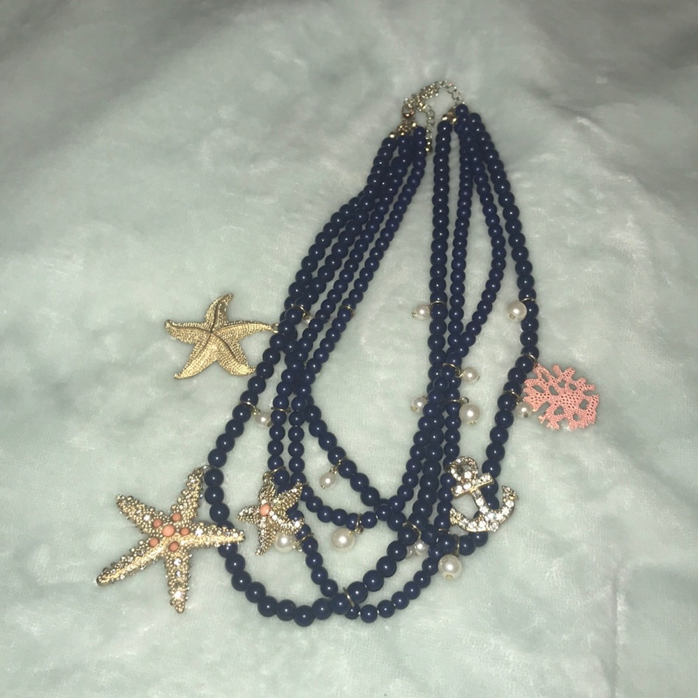 Navy chunky necklace